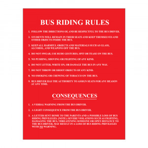 Bus Riding Rules Decal