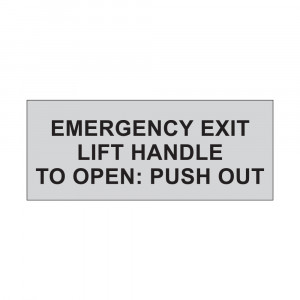Emergency Exit Lift Handle Decal