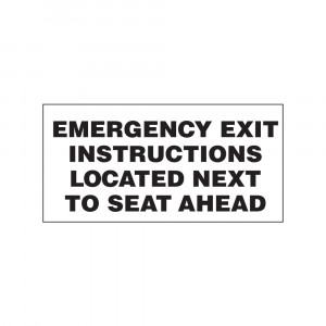 Emergency Exit Instructions Decal