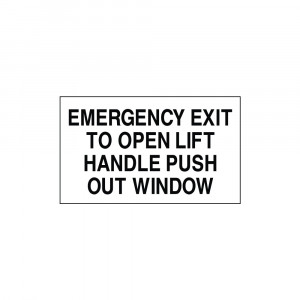 Emergency Exit Window Decal