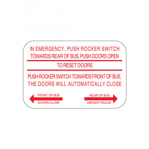 Emergency Rocker Switch Decal