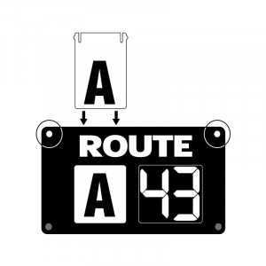 Route Changer™ XL Slide-In  Combination Sign with Suction Cups