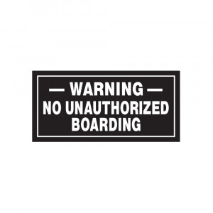 No Unauthorized Boarding Decal