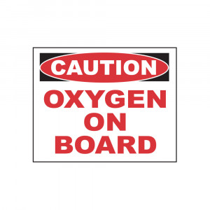Caution Oxygen On Board Decal