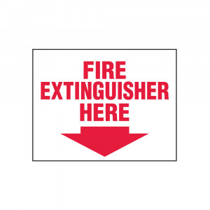 Fire Extinguisher Here Decal