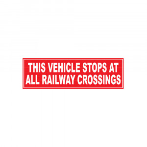 Railway Crossings Red Decal