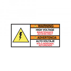 High Voltage Warning Decal