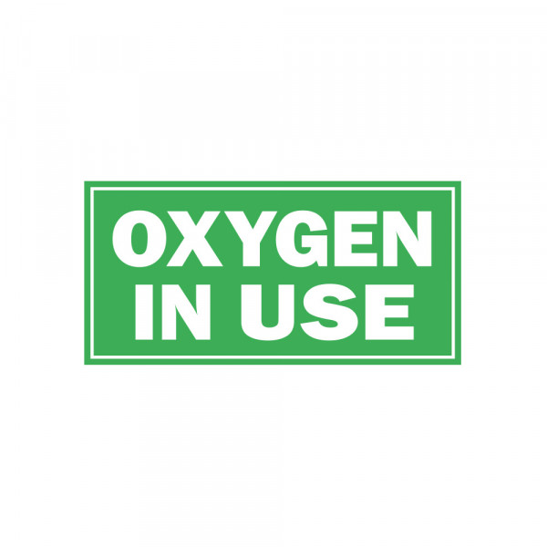 Oxygen in Use Decal - Decals